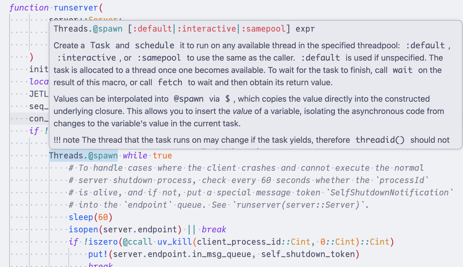 Hover on global binding