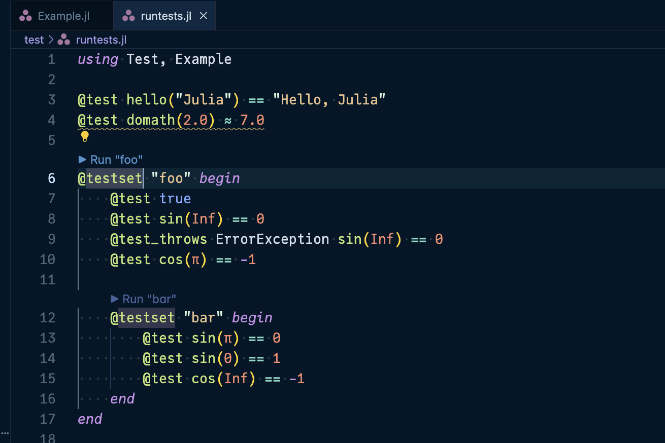 TestRunner Code Lens