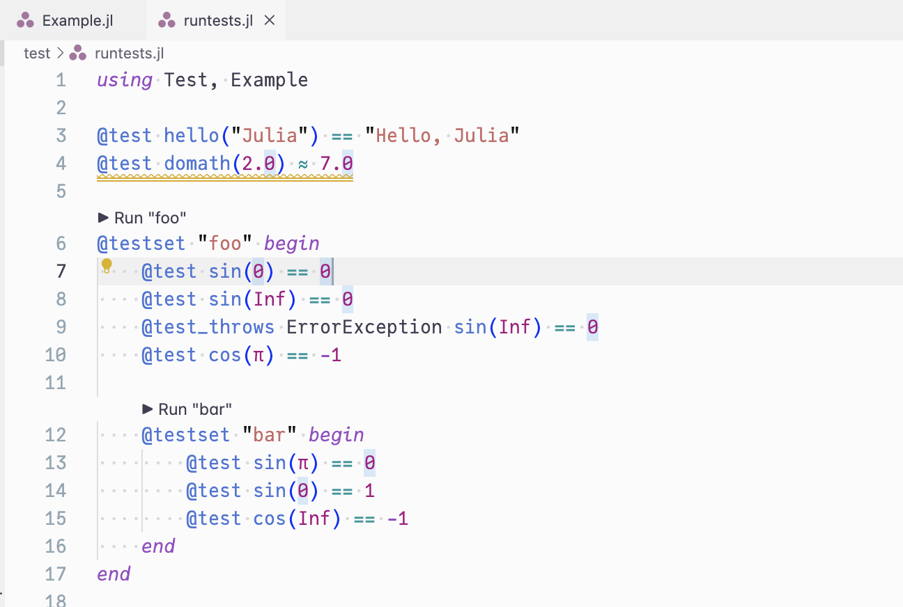 TestRunner Code Lens