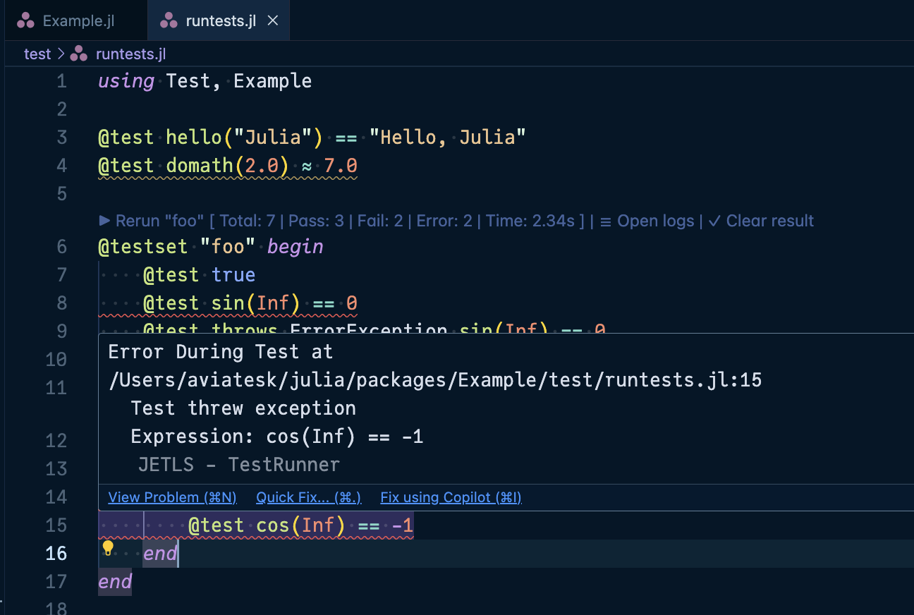 TestRunner Diagnostics