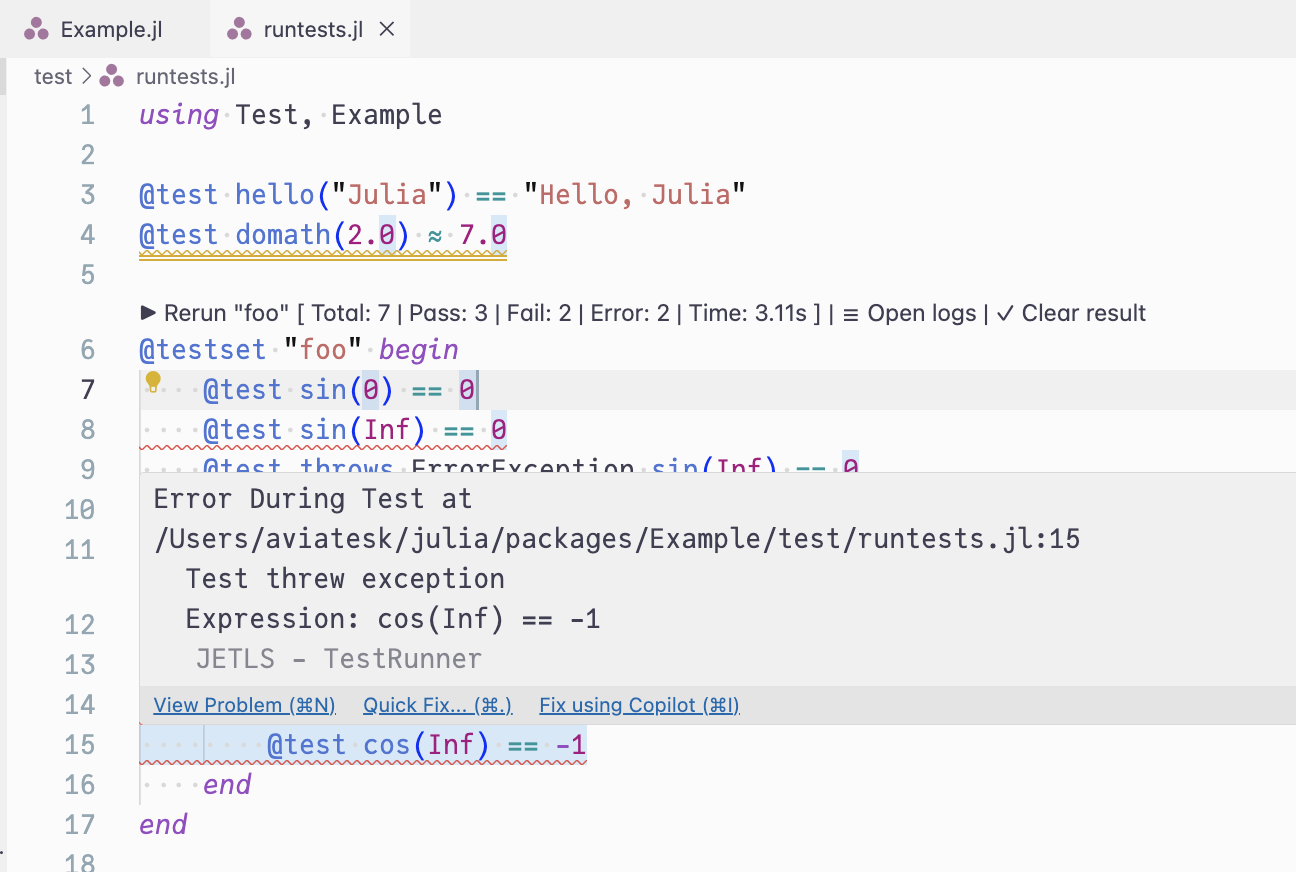 TestRunner Diagnostics
